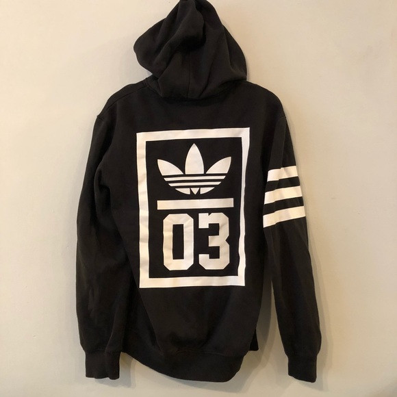 three stripes hoodie